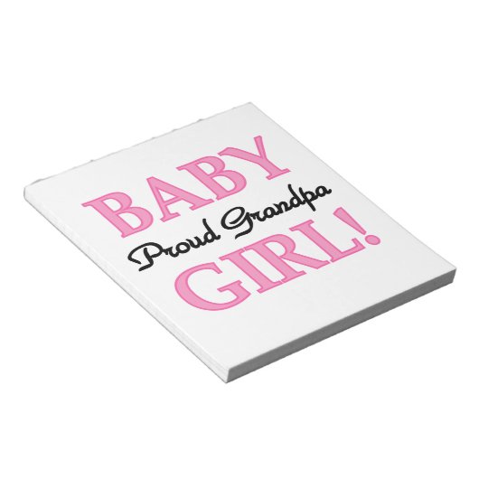 Trotse Opa Baby Meisje Gifts Notitieblok (Schuin)