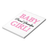 Trotse Opa Baby Meisje Gifts Notitieblok (Linkerzijde)