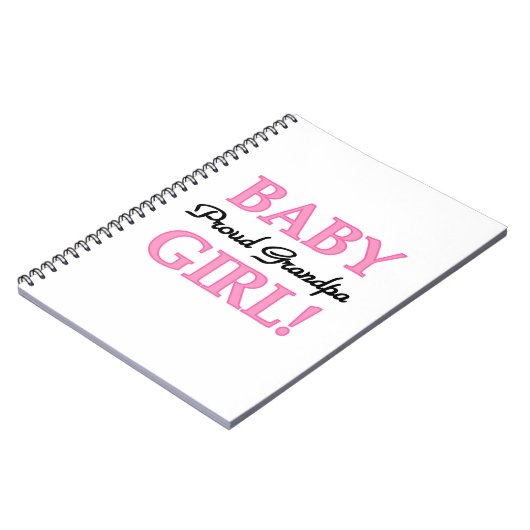 Trotse Opa Baby Meisje Gifts Notitieboek (Linkerzijde)