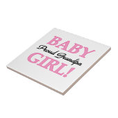 Trotse Opa Baby Meisje Gifts Tegeltje (Zijkant)