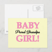 Trotse opa baby meisje T-shirts en geschenken Briefkaart (Voorkant / Achterkant)