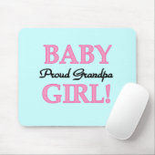 Trotse opa baby meisje T-shirts en geschenken Muismat (Met muis)