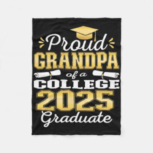 Trotse opa van 2025 College Afstuderen familie 24  Fleece Deken