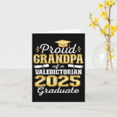 Trotse opa van 2025 Valedictorian Afstuderen 25 Kaart (Gele Bloem)