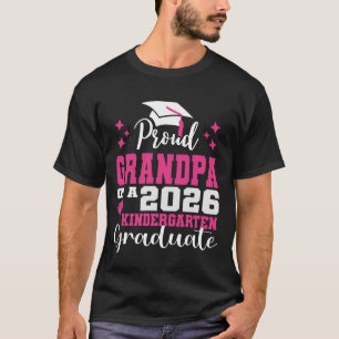 Trotse opa van afgestudeerde kleuter 2026 afstuder t-shirt