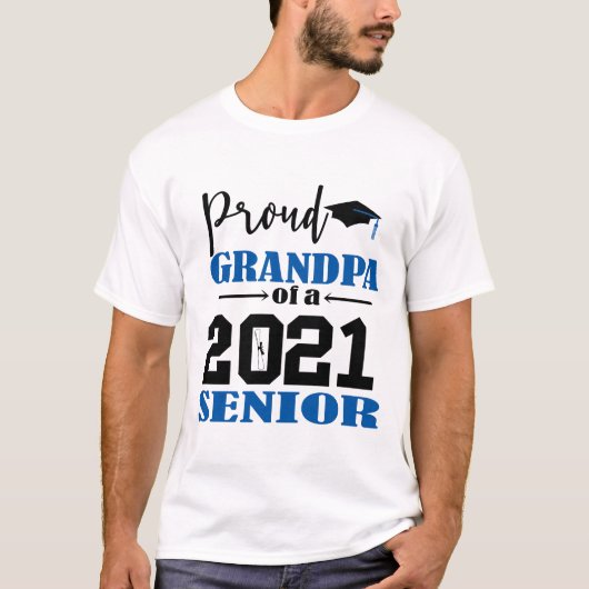 Trotse opa van een 2021 Senior T-shirt (Voorkant)