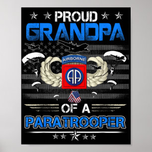 Trotse opa van een 82e Airborne Parachutist V Poster