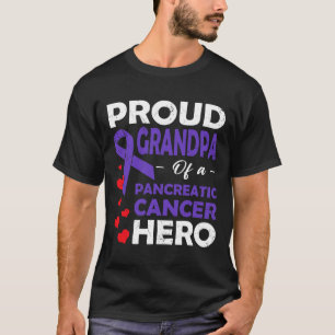 Trotse opa van een alvleesklier kankerheld krijger t-shirt