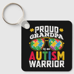 Trotse opa van een autisme krijger familie sleutelhanger