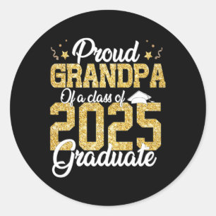 Trotse opa van een CL van 2025 Afstuderen senior A Ronde Sticker