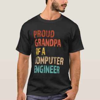Trotse opa van een computer engineer  typog t-shirt