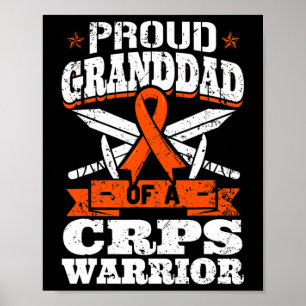 Trotse opa van een CRPS Warrior RSD Awareness RND Poster