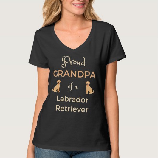 Trotse opa van een labrador retriever t-shirt (Voorkant)