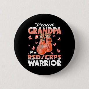 Trotse opa van een RSD CRPS Warrior Awareness Boxi Ronde Button 5,7 Cm