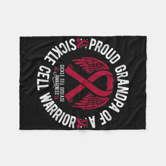 Trotse opa van een sikkelcelstrijder SCD Awarene Fleece Deken (Voorkant (Horizontaal))