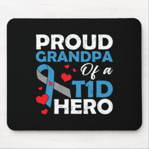 Trotse opa van een Type 1 Diabetes Held Warrior Su Muismat