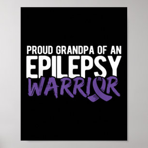Trotse opa van epilepsie krijger epilepsie poster