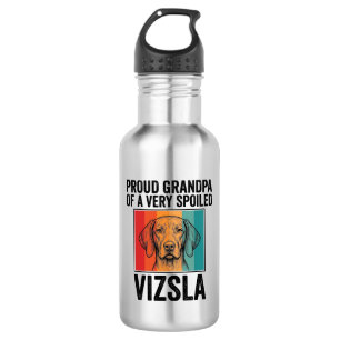 Trotse Opa Vizsla Vintage Hond Liefhebber Design_1 Waterfles