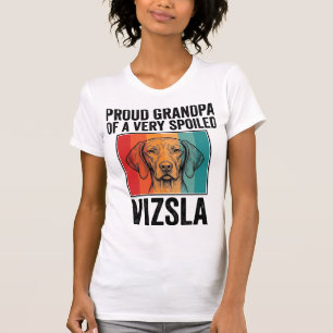 Trotse Opa Vizsla Vintage Hondenliefhebber Design_ T-shirt
