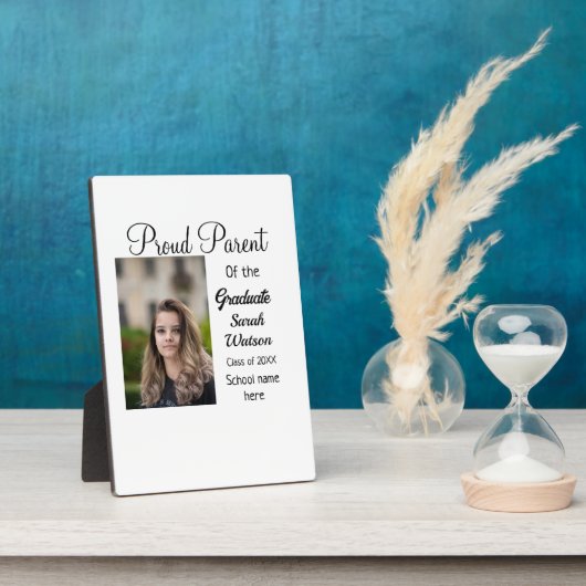 Trotse ouder afstuderen Voeg foto toe Naam Klasse  Fotoplaat (Zijkant)