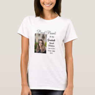 Trotse ouder afstuderen Voeg foto toe Naam Klasse T-shirt