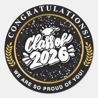 Trotse Ouder Felicitaties Kind Afstuderen 2026 Ronde Sticker