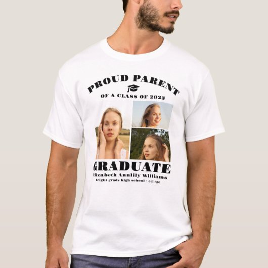 Trotse ouder van 2025 Afstuderen Senior T-shirt (Voorkant)
