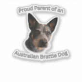 Trotse ouder van Australische Brattle hond Sticker (Voorkant)