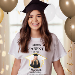 Trotse ouder van de Afstuderen & aangepaste foto & T-shirt