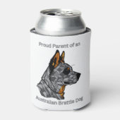 Trotse ouder van een Australische Brattle hond Blikjeskoeler (Blikje Voorkant)