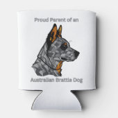 Trotse ouder van een Australische Brattle hond Blikjeskoeler (Achterkant)