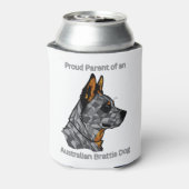 Trotse ouder van een Australische Brattle hond Blikjeskoeler (Blikje Achterkant)