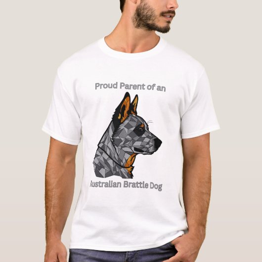 Trotse ouder van een Australische Brattle hond T-shirt (Voorkant)