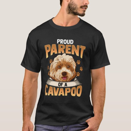 Trotse ouder van een cavopohond Schattige cavoodle T-shirt (Voorkant)