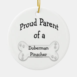 Trotse Ouder van een Doberman Pinscher Sleutelhang Keramisch Ornament