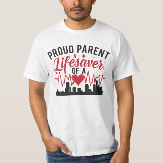 Trotse Ouder van een Redder T-shirt (Voorkant)