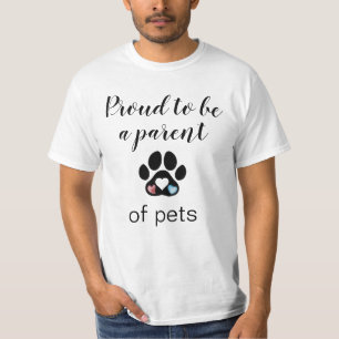 Trotse ouder van huisdieren t-shirt