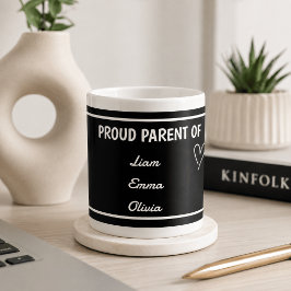 Trotse Ouder van met Aangepaste Namen  Koffiemok
