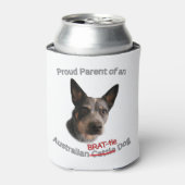 Trotse ouders van Australische Brattle Dog Strike Blikjeskoeler (Blikje Voorkant)