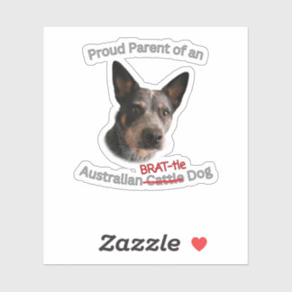 Trotse ouders van Australische Brattle Dog Strike Sticker