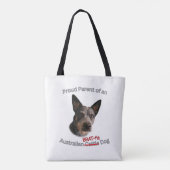 Trotse ouders van Australische Brattle Dog Strike Tote Bag (Achterkant)