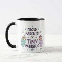 Trotse ouders van kleine burrito's kunst