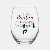 Trotse ouders worden grootouders wijnglas zonder voet (Achterkant)