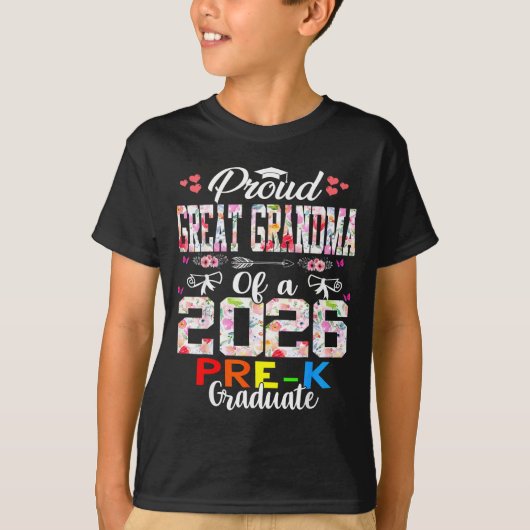 Trotse overgrootmoeder van afgestudeerde moeders i t-shirt (Voorkant)