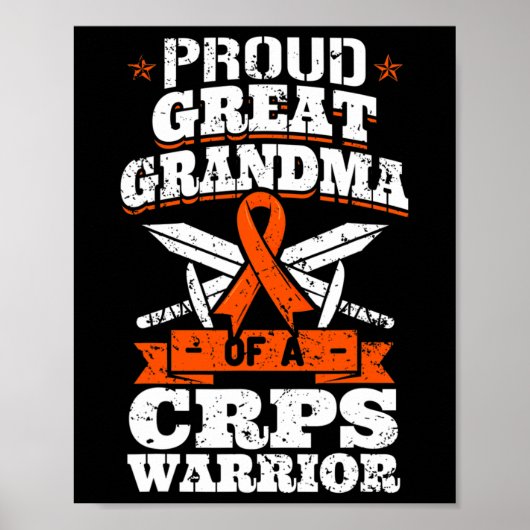 Trotse overgrootmoeder van een CRPS-krijger RSD Aw Poster (Voorkant)