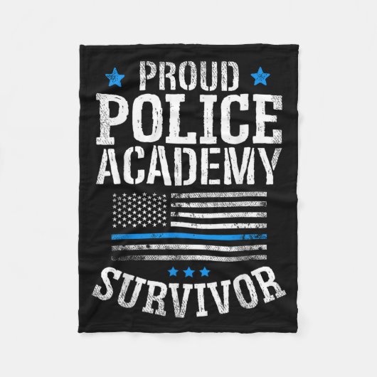 Trotse overlevende van de politieschool fleece deken (Voorkant)