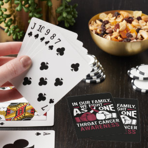 Trotse overlevende van keelkanker Inspirerend Pokerkaarten