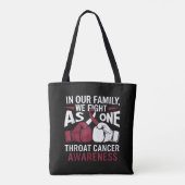 Trotse overlevende van keelkanker Inspirerend Tote Bag (Achterkant)
