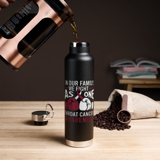 Trotse overlevende van keelkanker Inspirerend Waterfles (Koffie (Gedraaid) )
