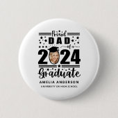 Trotse Pap van een 2024 Afstuderen Ronde Button 5,7 Cm (Voorkant)